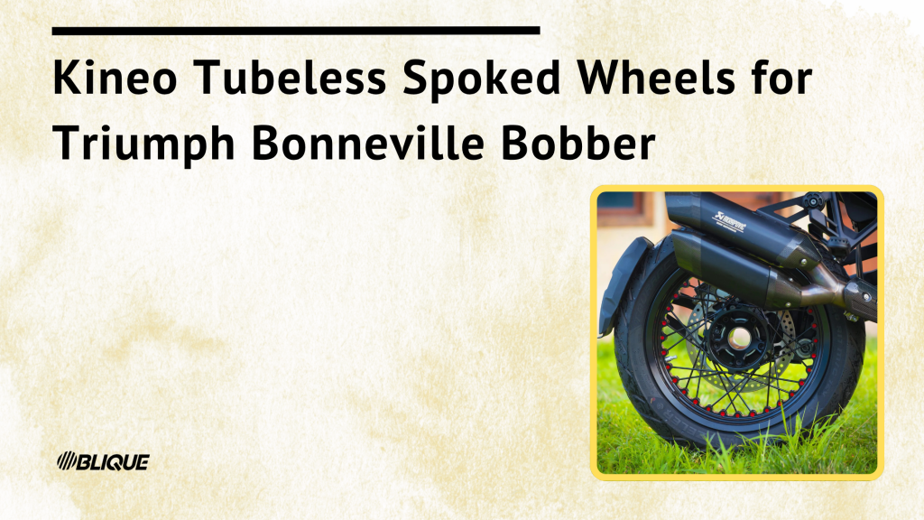 Kineo Tubeless Spoked Wheels for Triumph Bonneville Bobber