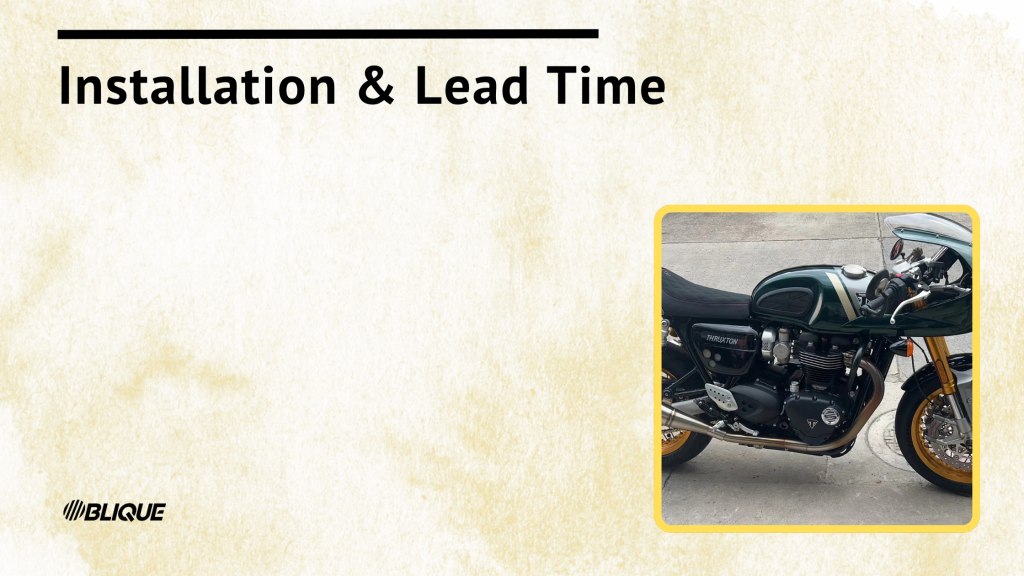 Installation & Lead Time